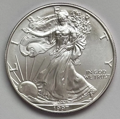 1997 American Silver Eagle 1 Oz Brilliant Uncirculated In Capsule