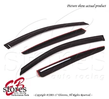 Black Tinted Out-Channel Vent Visor Deflector 4pcs For 08-12 Honda Accord Sedan