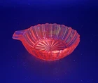 Vintage Anchor Hocking Pink Depression Glass Berry Bowl Fortune Pattern Glows
