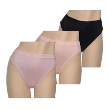 Breezies Set of 3 Classic Nylon Lycra Hi-Cut Women's Briefs UltimAir Sz 5 A64728