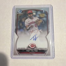 Topps Bowman Chrome Trey Faltine Reds #CPA-TF Rookie Autograph 2023