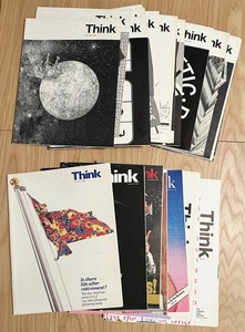 IBM THINK プレート ノベルティ 木製 文鎮 IBM ”THINK” ノベルティ