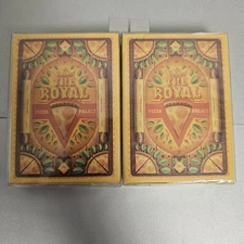 The Royal Pizza Palace Playing Cards 2 Deck Set Cheese Riffle Shuffle Gilded+STD