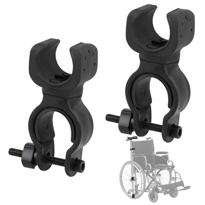 2pcs Black Cane Holder for Universal Crutches, Stick Bracket Accessories