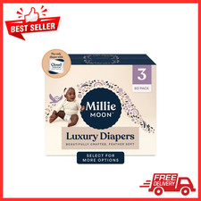 Millie Moon Luxury Baby Diapers Size 3 80 Count Ultra Soft Hypoallergenic Millie Moon Luxury Baby Diapers Size 3 80 Count Ultra Soft Hypoallergenic