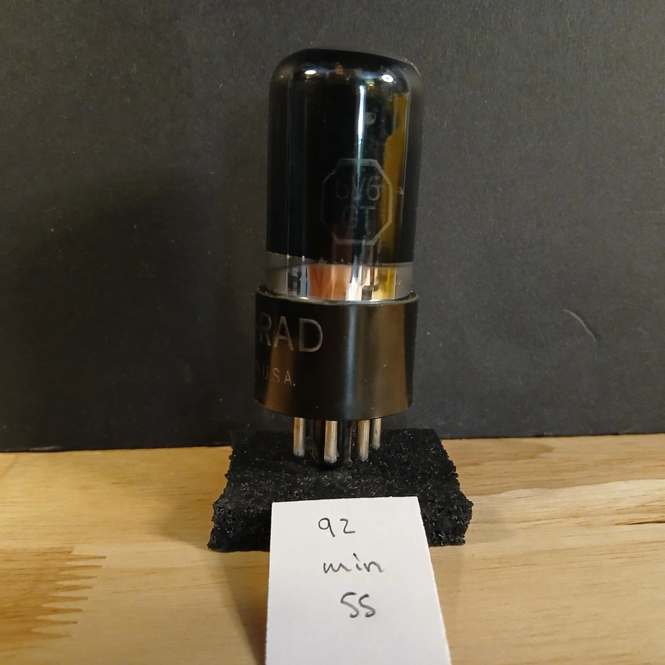 Tubo de audio KEN-RAD 6V6 GT - probado FUERTE 92 min 55 - vidrio negro 6V6GT Foto 3 de 3