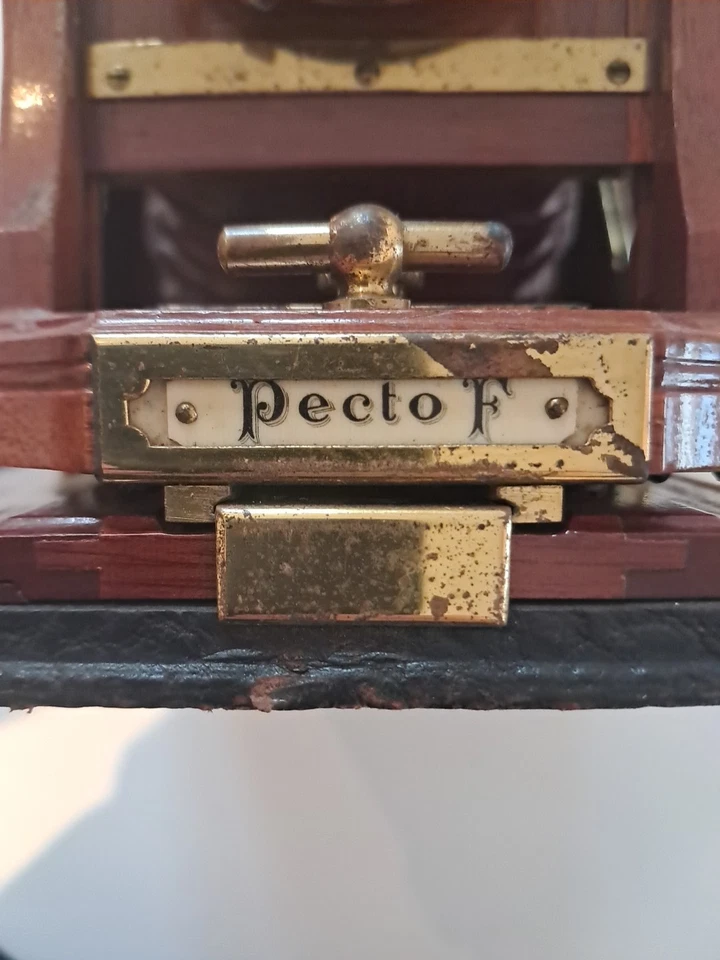 chambre photographique/appareil Photo En bois pecto F Objectif Wollensak - Photo 2/4