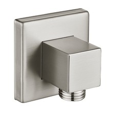 Brushed Nickel Wall Supply Elbow Square Shower Hose Connector for Handheld Sh...