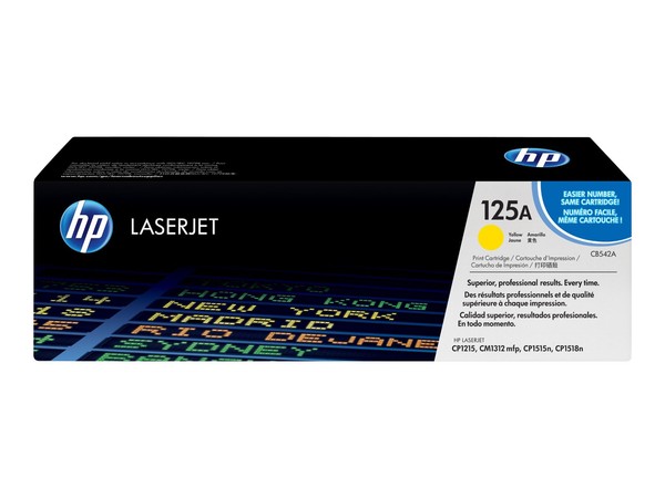 HP 125A - CB542A - Toner Yellow FüR Laserjet CP1215, CM1312, Cp1515N - Neu OVP-image