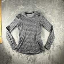 Lululemon Swiftly Tech Long Sleeve Shirt Sz 4 Gray Thumb Holes Active Running