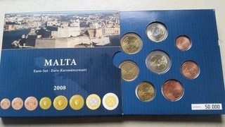 Euro Kursmünzensatz KMS Malta 2008 2 Euro bis 1 Cent