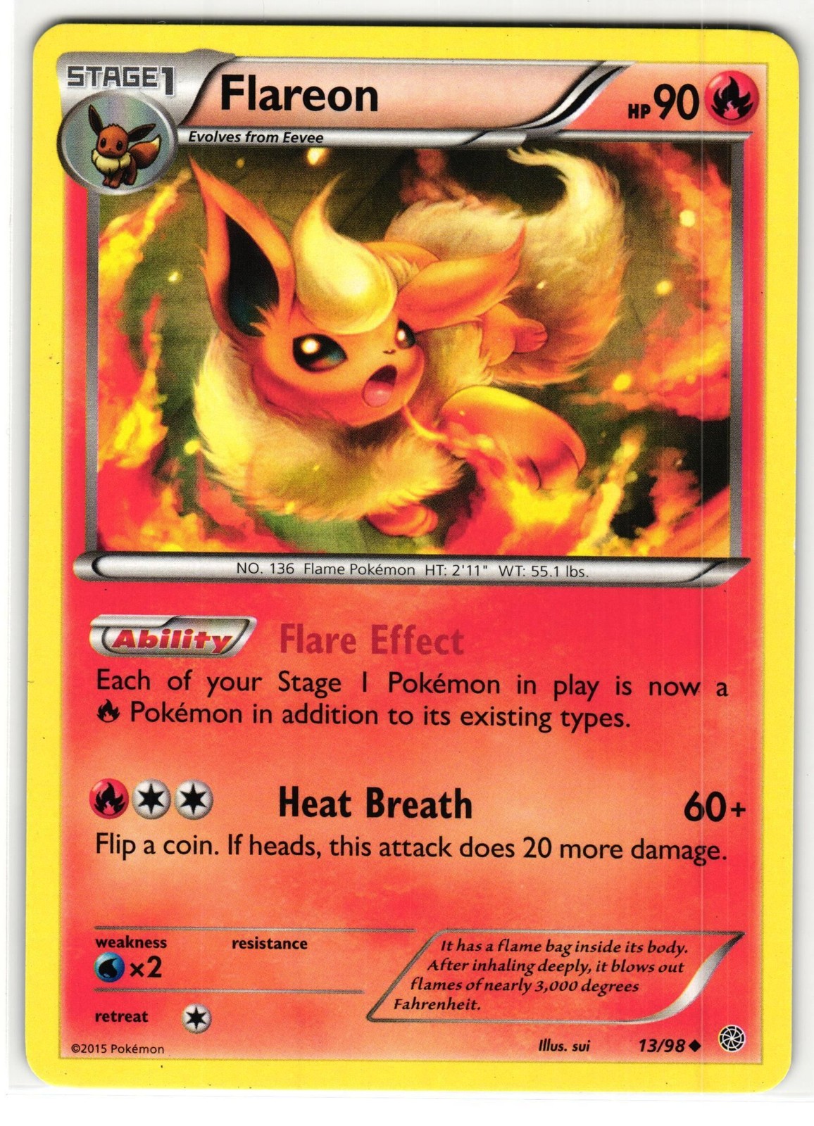 FLAREON 13/98 ANCIENT ORIGINS ENGLISH POKEMON TCG
