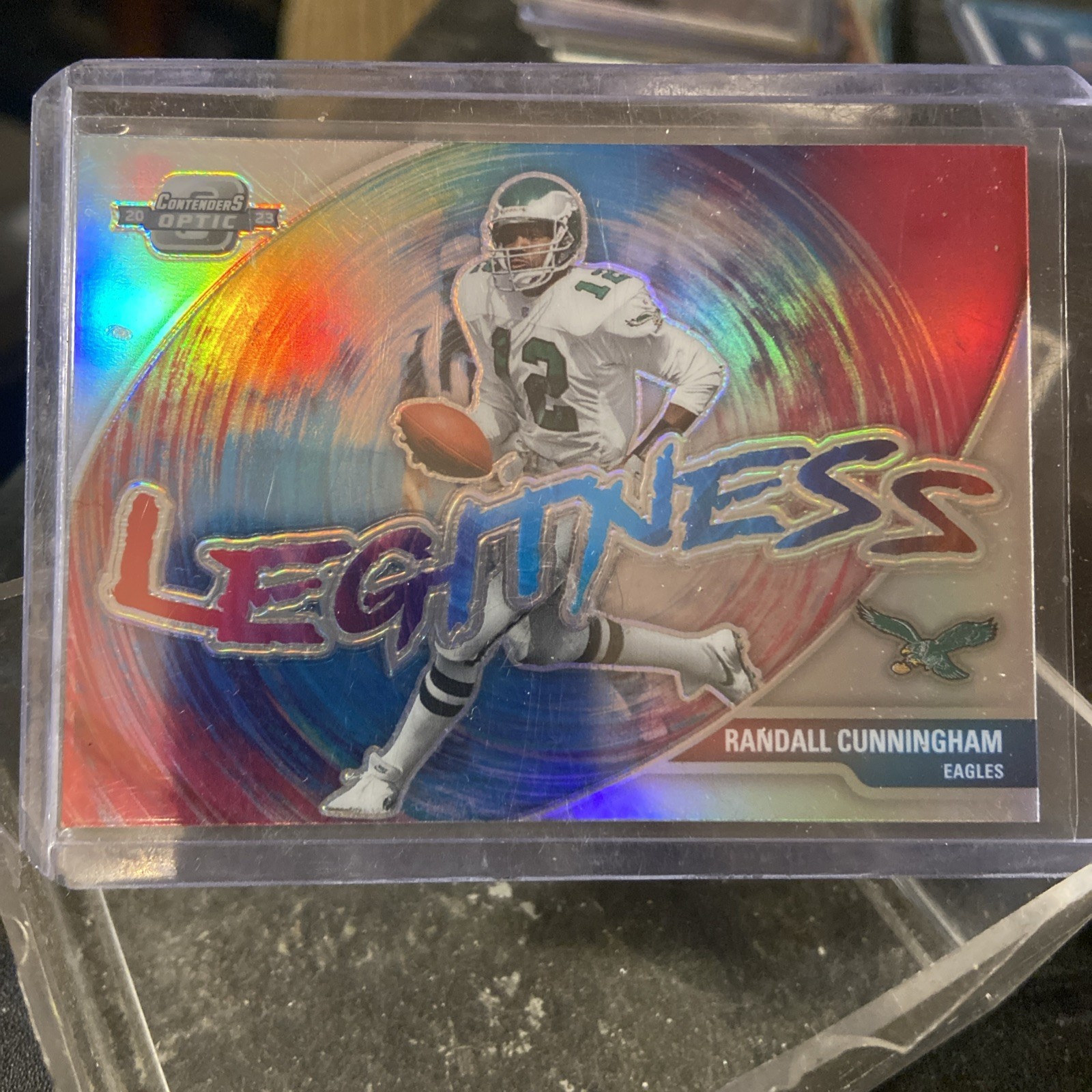 2023 Panini Contenders Optic Randall Cunningham Legitness Case Hit Eagles