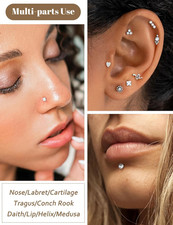 CENGYUN - Piercing Da Naso Per Setto Nasale Da 8 - 10 , In Acciaio - Foto 7