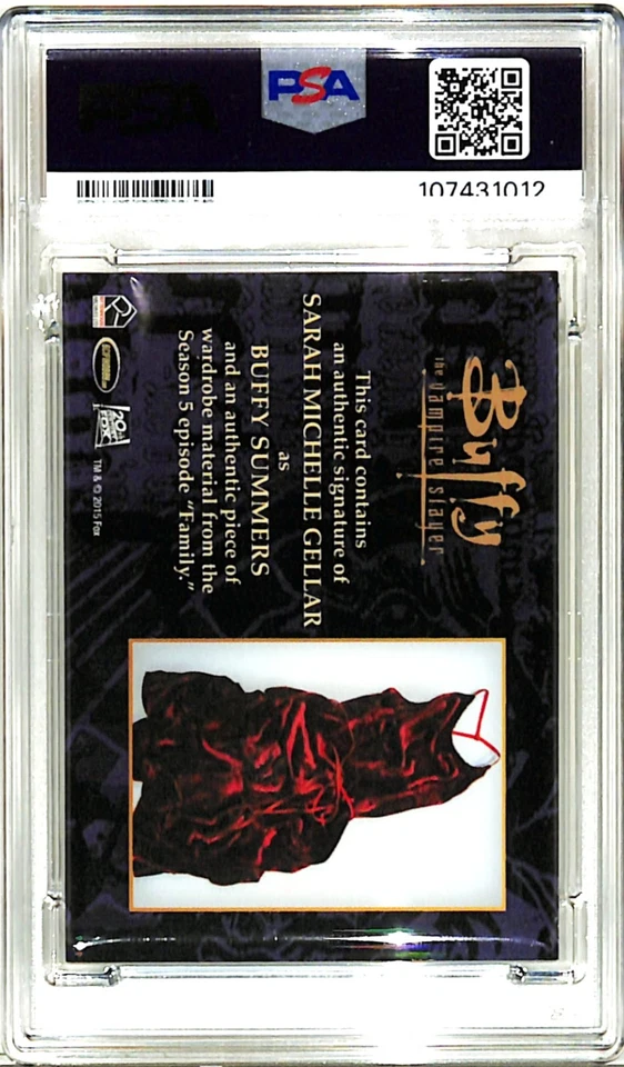 2017 Buffy the Vampire Slayer SARAH MICHELLE GELLAR Signed Card PSA/DNA Slabbed - Image 3 of 3