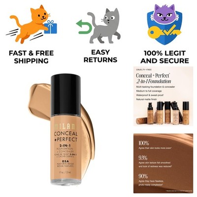 Lightweight 2-in-1 Concealer & Foundation - Cover Imperfections Effortlessly