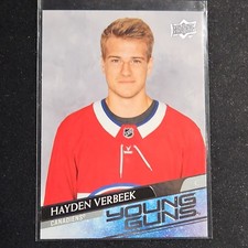 Upper Deck Young Guns Hayden Verbeek #714 Canadiens 2020-21