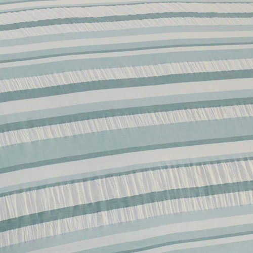 Tommy Bahama 3-Pcs Comforter Set Reversible Seersucker Cotton King Blue Striped - Picture 6 of 6