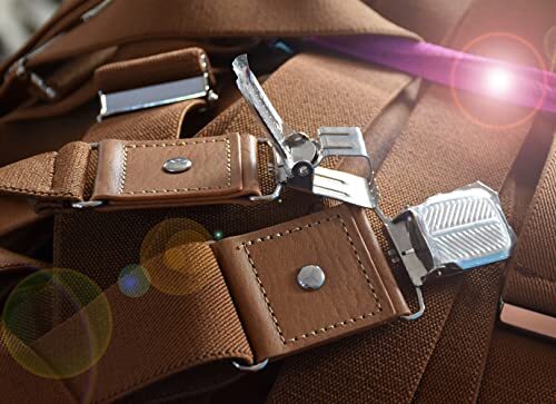Suspenders for Men Adjustable Y Back Elastic with Strong Clips 47 inches Blush - Bild 6 von 6