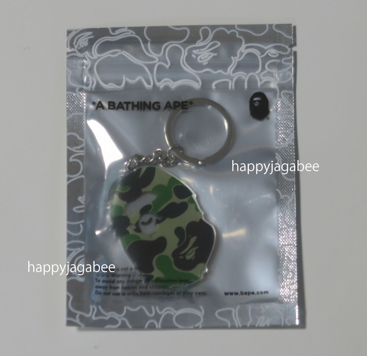 A BATHING APE Men's Goods ABC CAMO APE HEAD ACRYLIC KEYCHAIN