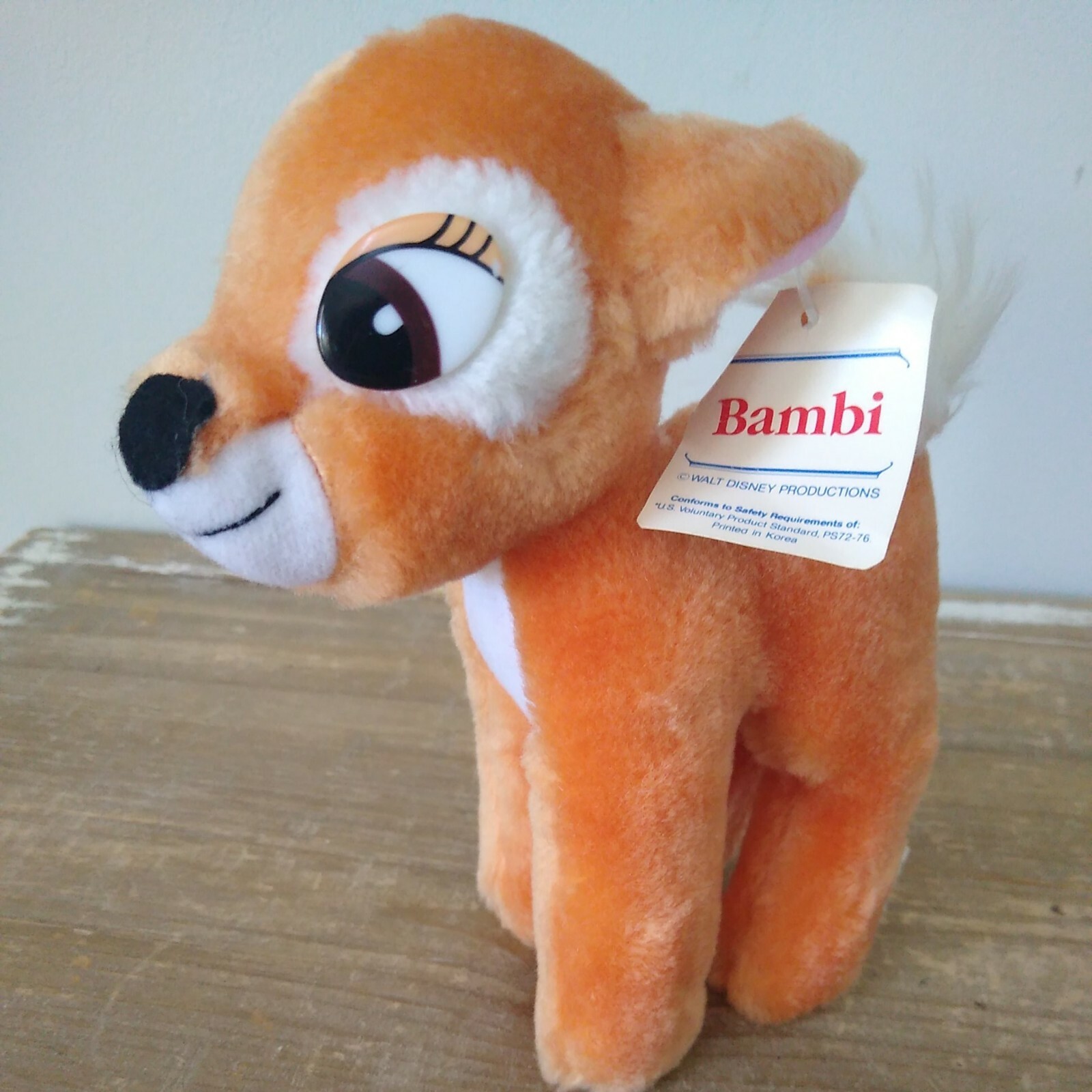 Vintage Baby Bambi Walt Disney Productions Collectible 6” Tall Plush Toy NEW