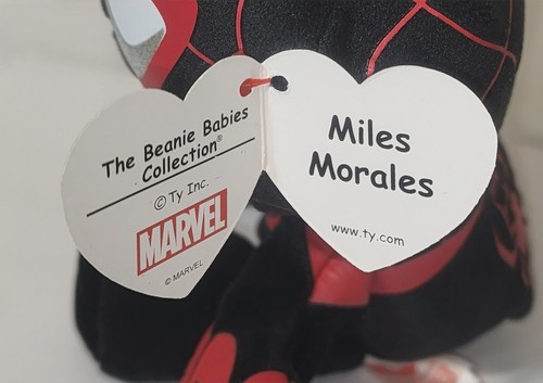TY Beanie Baby MILES MORALES NEW Soft Plushy Version Spider-Man Spider Verse NWT - Picture 3 of 8