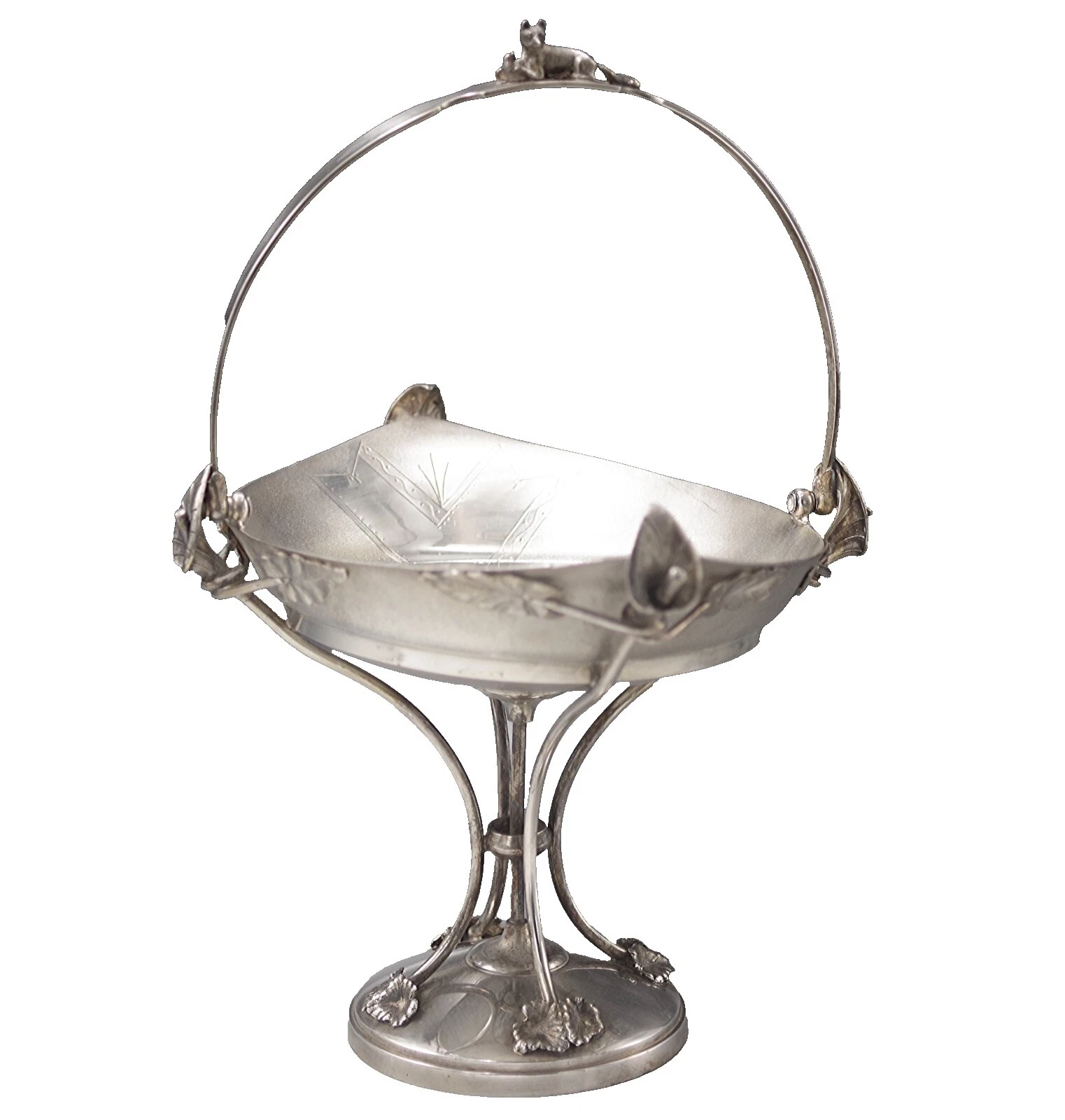 LILY ART NOUVEAU Plata de EE. UU. antigüedades