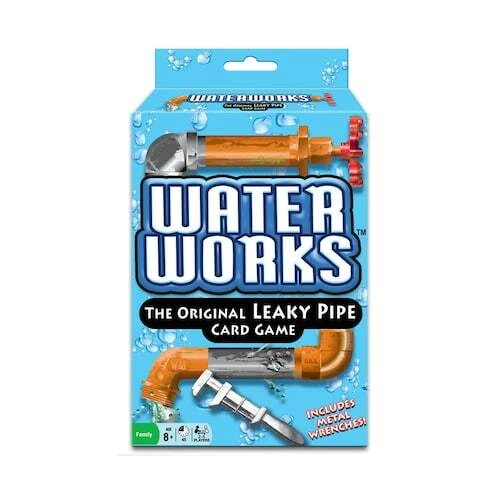 LLAVES DE METAL WATER WORKS Juego de Cartas PIPA CON FUGAS Juguete Fontanero Clásico Años 70 Sellado Foto 4 de 4