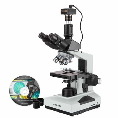 AmScope 40X-1600X Labor Klinisch Trinokular Mikroskop Mit 1.3MP USB Kamera