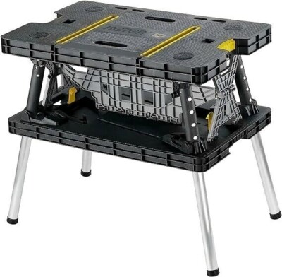 Keter Pro Series Tragbare klappbare Arbeitstischbank mit Klemmen ARBEITSPLATZ n