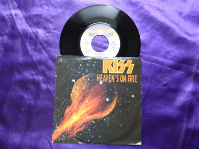 KISS Heaven's on fire 7'' 45t Vinyl Holland 1984