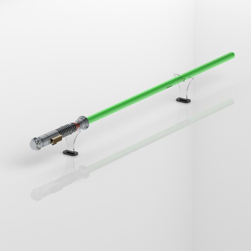 Star Wars Lightsaber Stand / Perspex Acrylic Display Stand / Holder - Black Base - Picture 2 of 4