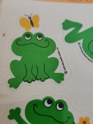 VTG 1979 NOS PKG AMBASSADOR/HALLMARK STICKERS Frog Heart FLOWERS 4 SHEETS SEALED - Picture 4 of 6