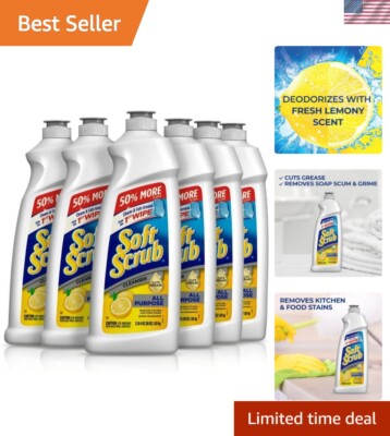 Fresh Lemon All-Purpose Cleaner: 6 Bottles of 36 Oz Heavy-Duty Cleaning Power
