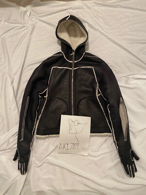 RICK OWENS FW21 SEALED WINDBREAKER GLOVE INSERT SHEARLING