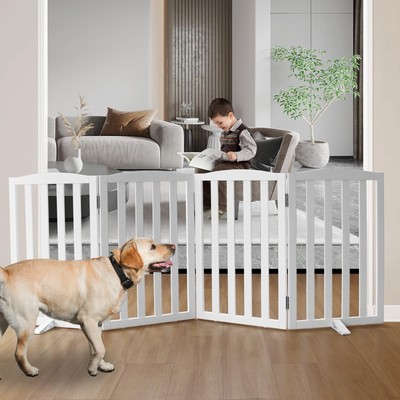 Freestanding Dog Gate Indoor,Doggie Gate Foldable Dog Gates for Doorways,Stai...