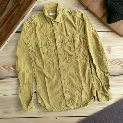 Burberry brit camicia uomo velluto a coste brand di lusso tag in pelle tg.XS - Foto 2 di 7