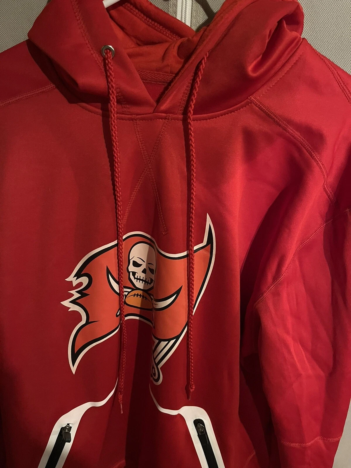 VETEMENTS Felpa con cappuccio NFL Team Abbigliamento Tampa Bay Buccaneers pullover rosso taglia grandi tasche con cerniera