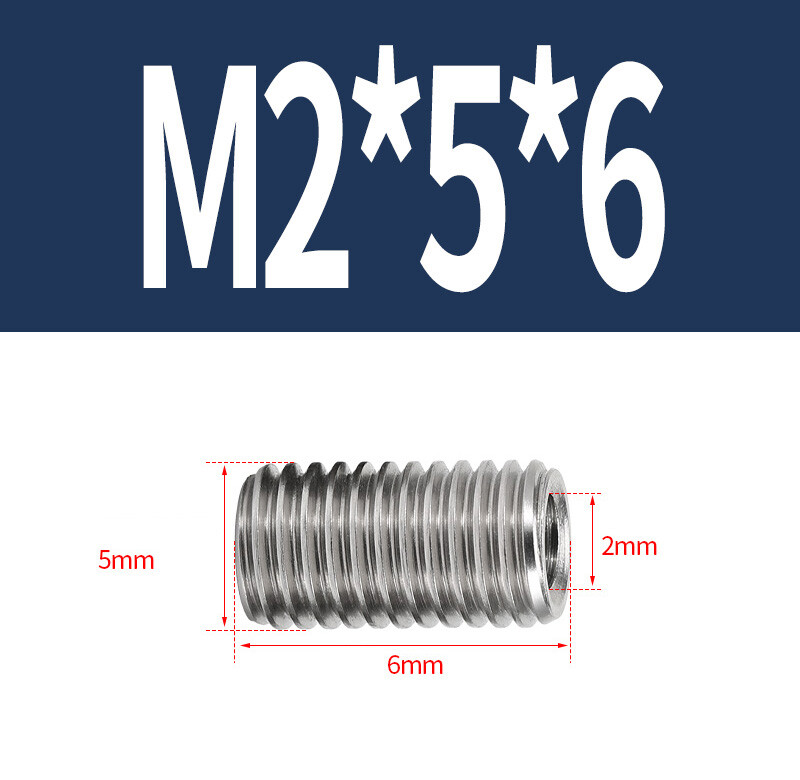 M2 to M5 Metric Male Female Thread Reducer Fitting Inserts Adapter ...