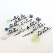 Metal dread beads set 10pcs dreadlock beads set loc jewelry dreadlock accessory