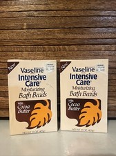 Vaseline Intensive Care Moisturizing Bath Beads W/Cocoa Butter 15 OZ Lot 2 New