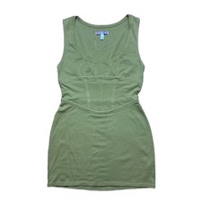 Urban Outfitters Bodycon Mini Sleeveless Dress Womens Large Green NWOT