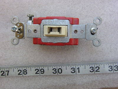 Leviton 1221-2IL 20A 120/277V Single Pole Locking Switch wo Key, Used