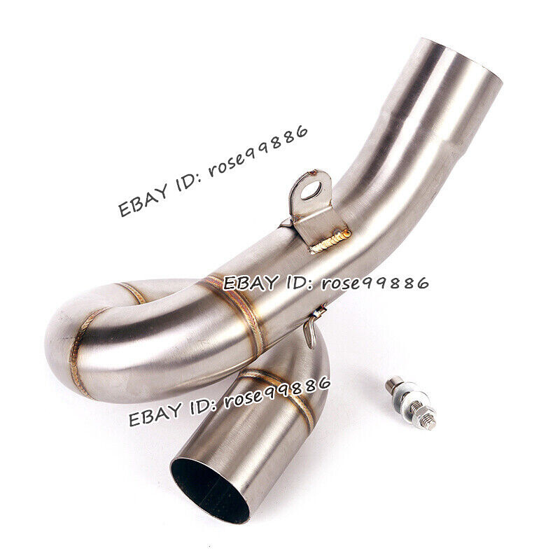 For Kawasaki Ninja ZX6R ZX636 Slip On Exhaust Mid Pipe Link 51mm Short Muffler
