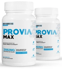 2 Pack Provia Max, advanced support for male virility & vitality-60 Tablets x2