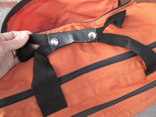 Vintage OUTBOUND Taymor Duffle Bag Tote Travel Bag Luggage Pack Orange FLAW - Picture 10 of 17