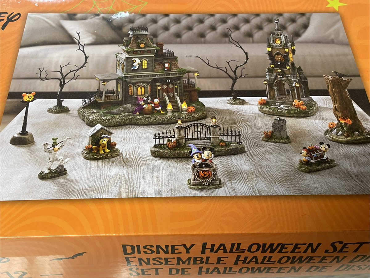 Disney (1598494) 12-Piece Halloween Village Set for sale online | eBay