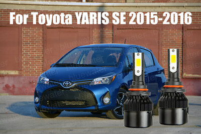 LED YARIS SE 2015-2016 Headlight Kit 9012 HIR2 White CREE Bulbs Low Beam