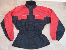 Regenjacke Motorrad Roller Wasserdicht TOPNetzfutter Rollerjacke SCHWARZ rot