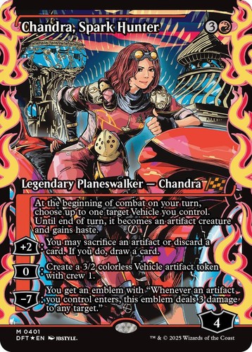 Mtg. Chandra, Spark Hunter. Foil Japanese Showcase. Aetherdrift